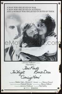 t098 COMING HOME one-sheet movie poster '78 Jane Fonda, Jon Voight