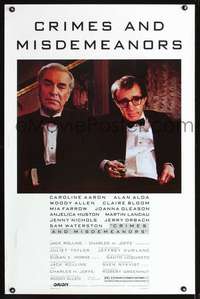 t105 CRIMES & MISDEMEANORS style B one-sheet movie poster '89 Woody Allen