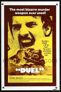 t130 DUEL int'l one-sheet movie poster '72 Steven Spielberg, different!