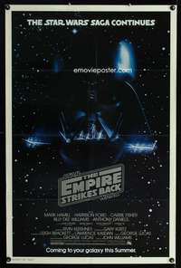 t137 EMPIRE STRIKES BACK advance 1sh movie poster '80 George Lucas