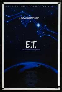 t133 E.T. THE EXTRA TERRESTRIAL one-sheet movie poster R85 Steven Spielberg