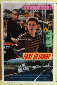 t154 FAST GETAWAY one-sheet movie poster '91 young Corey Haim, Rothrock