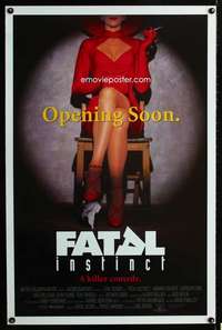 t156 FATAL INSTINCT DS advance one-sheet movie poster '93 sexiest image!