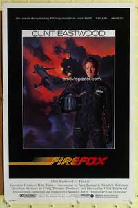t159 FIREFOX one-sheet movie poster '82 Clint Eastwood, cool de Mar art!