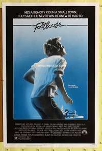 t169 FOOTLOOSE blue one-sheet movie poster '84 Kevin Bacon, rated R!