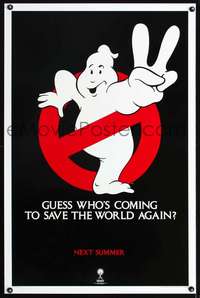 t191 GHOSTBUSTERS 2 Next Summer advance/teaser one-sheet movie poster '89