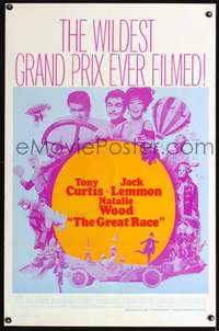t199 GREAT RACE int'l one-sheet movie poster R70 cool different image!