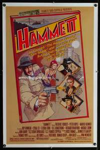 t204 HAMMETT one-sheet movie poster '82 Frederic Forrest, Wim Wenders