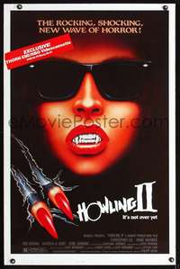 t227 HOWLING II video one-sheet movie poster '85 werewolf Annie McEnroe!