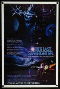 t265 LAST STARFIGHTER advance one-sheet movie poster '84 Lance Guest, sci-fi