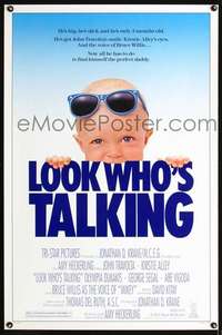t283 LOOK WHO'S TALKING one-sheet movie poster '89 Travolta, Kirstie Alley
