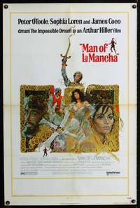 t298 MAN OF LA MANCHA one-sheet movie poster '72 cool Ted CoConis art!