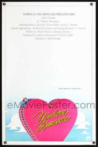 t329 MODERN ROMANCE advance one-sheet movie poster '81 Albert Brooks, Harrold