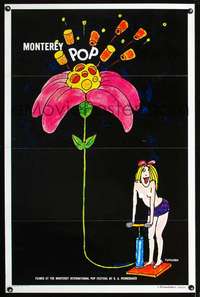 t331 MONTEREY POP 1sh R78 D.A. Pennebaker, rock & roll, great sexy Tomi Ungerer art!