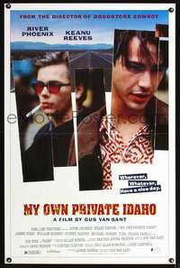 t336 MY OWN PRIVATE IDAHO one-sheet movie poster '91 Keanu Reeves, Phoenix
