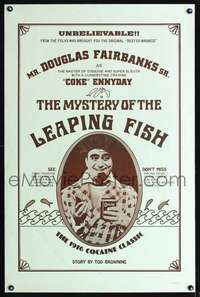 t339 MYSTERY OF THE LEAPING FISH one-sheet movie poster R60sFairbanks,coke!