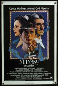 t354 NIJINSKY one-sheet movie poster '80 Alan Bates, Richard Amsel art!