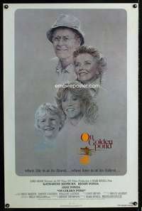 t362 ON GOLDEN POND one-sheet movie poster '81 Kate Hepburn, Henry Fonda