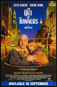 t372 OUT-OF-TOWNERS video advance one-sheet movie poster '99 Martin, Hawn