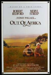 t371 OUT OF AFRICA one-sheet movie poster '85 Robert Redford, Meryl Streep
