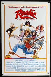 t429 ROADIE style B one-sheet movie poster '80 art of Meat Loaf,Alice Cooper