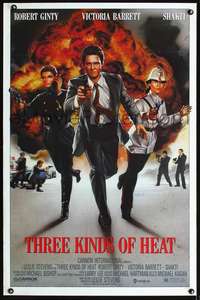 t506 THREE KINDS OF HEAT video one-sheet movie poster '87 Robert Ginty