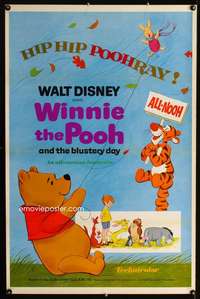 t548 WINNIE THE POOH & THE BLUSTERY DAY one-sheet movie poster '69 Tigger!