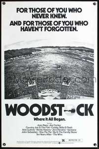t557 WOODSTOCK one-sheet movie poster R76 classic rock & roll concert!