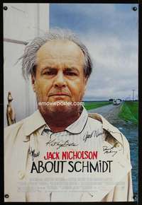 v013 ABOUT SCHMIDT DS signed one-sheet movie poster '02 by all billed cast!