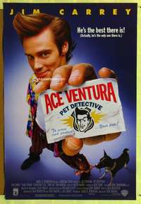 v014 ACE VENTURA one-sheet movie poster '94 Jim Carrey, Courtney Cox