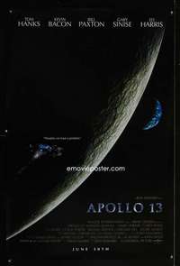 v035 APOLLO 13 advance one-sheet movie poster '95 Ron Howard, cool image!