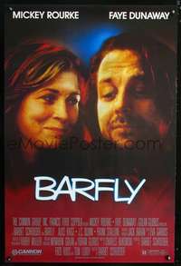 v046 BARFLY one-sheet movie poster '87 Mickey Rourke, Faye Dunaway