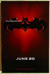 v049 BATMAN & ROBIN DS 1sh '97 Clooney, O'Donnell, cool image of bat symbol