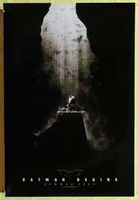 v050 BATMAN BEGINS DS teaser one-sheet movie poster '05 Christian Bale
