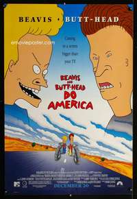 v060 BEAVIS & BUTT-HEAD DO AMERICA advance one-sheet movie poster '96 Judge