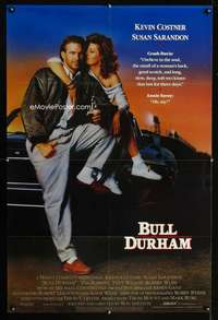 v073 BULL DURHAM one-sheet movie poster '88 Kevin Costner, baseball!