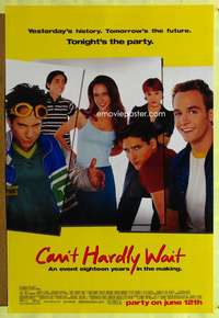 v075 CAN'T HARDLY WAIT advance one-sheet movie poster '98 Seth Green, Hewitt