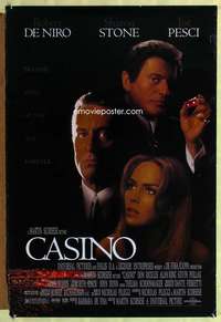 v081 CASINO SS one-sheet movie poster '95 Robert De Niro, Joe Pesci, Stone