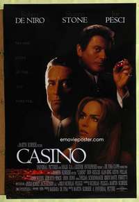 v080 CASINO DS one-sheet movie poster '95 Robert De Niro, Joe Pesci, Stone