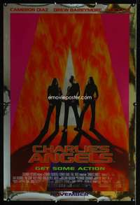 v001 CHARLIE'S ANGELS foil advance one-sheet movie poster '00 cool image!