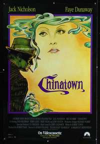 v084 CHINATOWN video one-sheet movie poster R90 Nicholson, Roman Polanski