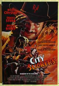 v086 CITY SLICKERS advance one-sheet movie poster '91 Billy Crystal, Stern
