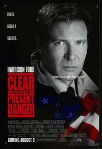 v089 CLEAR & PRESENT DANGER DS advance one-sheet movie poster '94 Ford