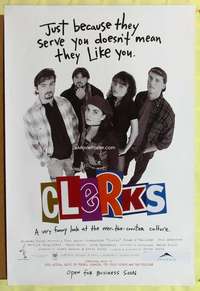 v090 CLERKS advance one-sheet movie poster '94 Kevin Smith cult classic!