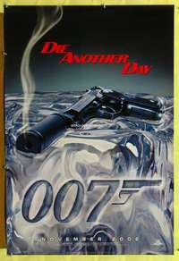 v106 DIE ANOTHER DAY gun on ice teaser one-sheet movie poster '02 James Bond