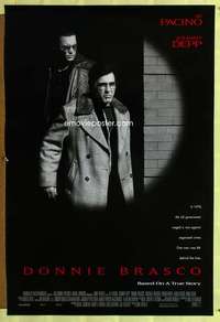 v109 DONNIE BRASCO DS one-sheet movie poster '97 Al Pacino, Johnny Depp