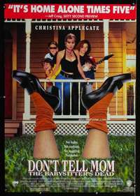 v110 DON'T TELL MOM THE BABYSITTER'S DEAD video one-sheet movie poster '91
