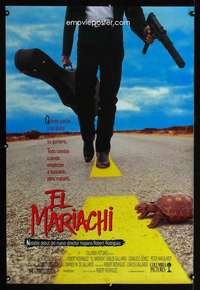 v114 EL MARIACHI Spanish/U.S. one-sheet movie poster '92 first Robert Rodriguez!