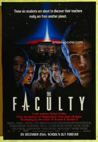 v124 FACULTY advance one-sheet movie poster '98 Elijah Wood, Josh Hartnett
