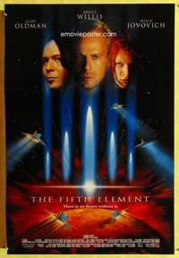 v129 FIFTH ELEMENT DS one-sheet movie poster '97 Willis, Jovovich, Oldman